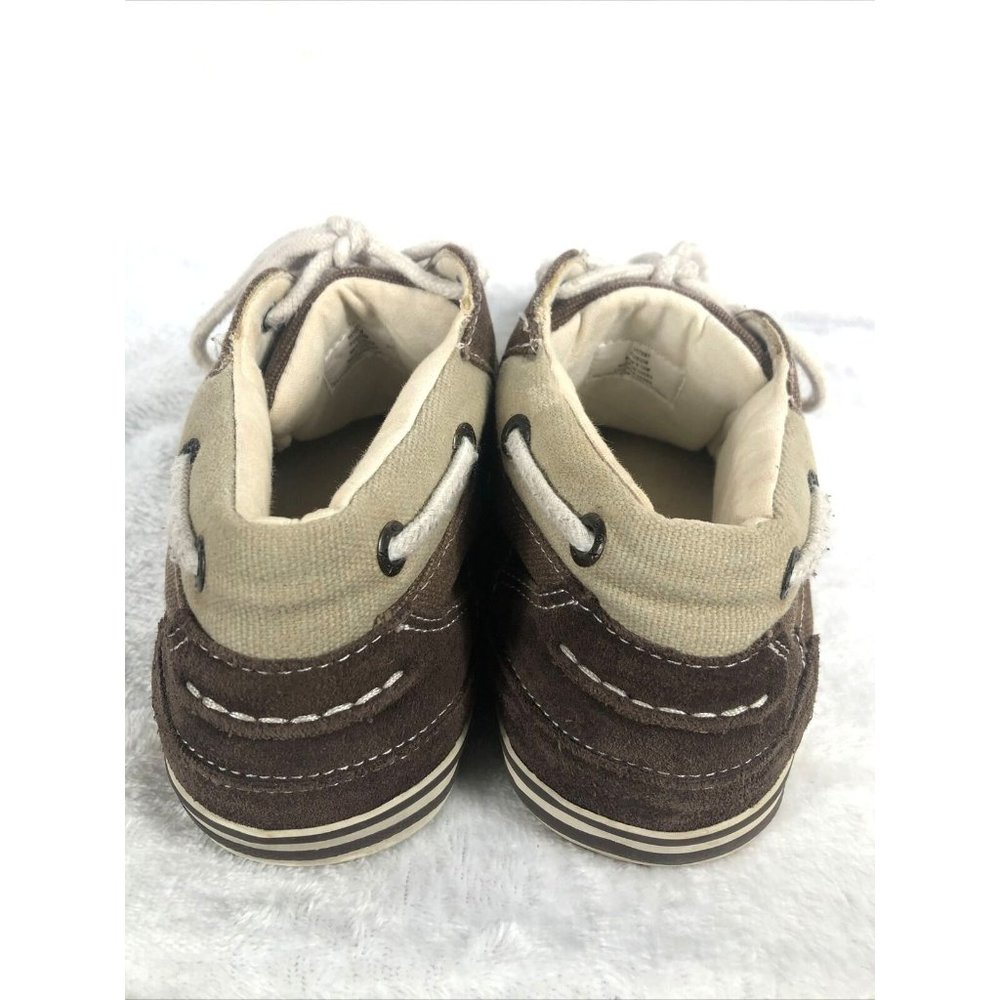 GBX Mens Boat Shoes 10M Casual Slip On Moc Toe Brown Leather Comfort Flats - Picture 7 of 8